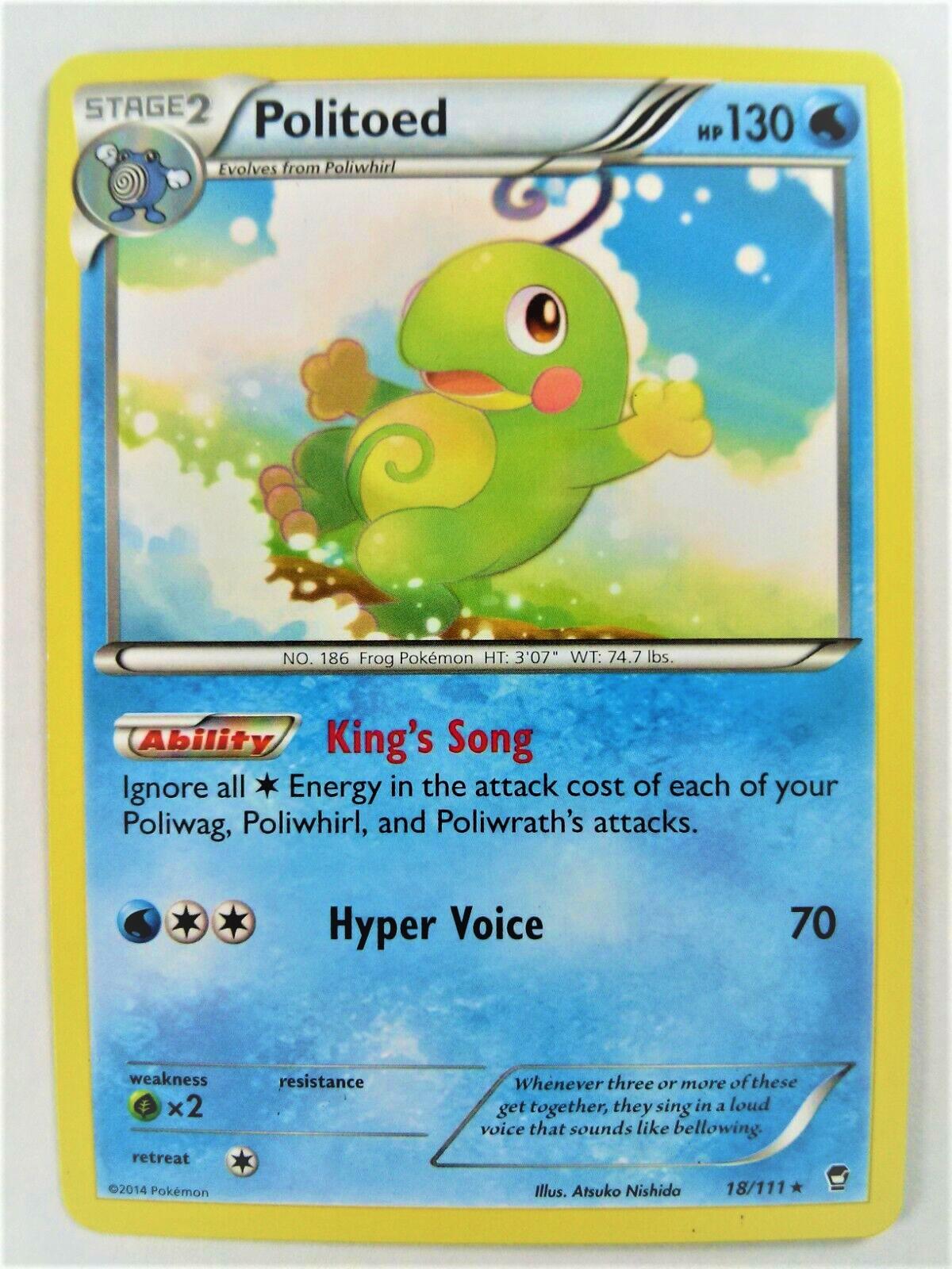 Politoed [Cosmos Holo] #18 Pokémon Card from Pokemon Furious Fists Set 